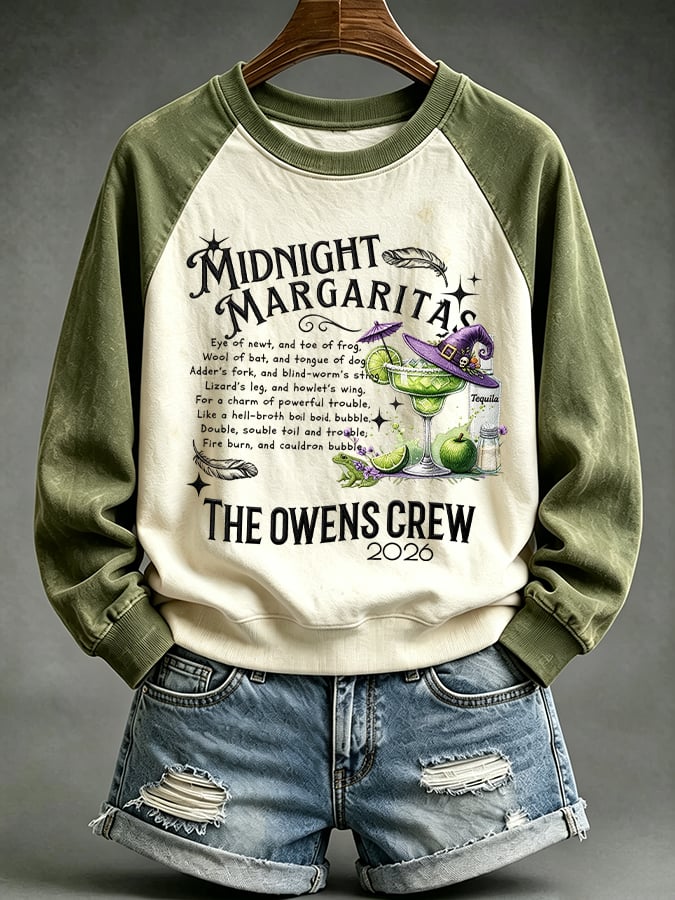Women's Midnight Margaritas Printed Sweatshirt