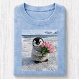 Tulip Bouquet Penguin Vintage Comfort Tee