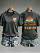 Women's  Protect Our National Parks Shirt, Mountain Camping T-Shirt