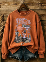 Women's Midnight Margaritas Print Casual Sweatshirt