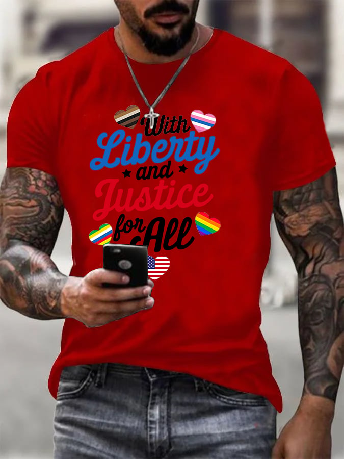 Men's With liberty and justice for all  T-Shirt