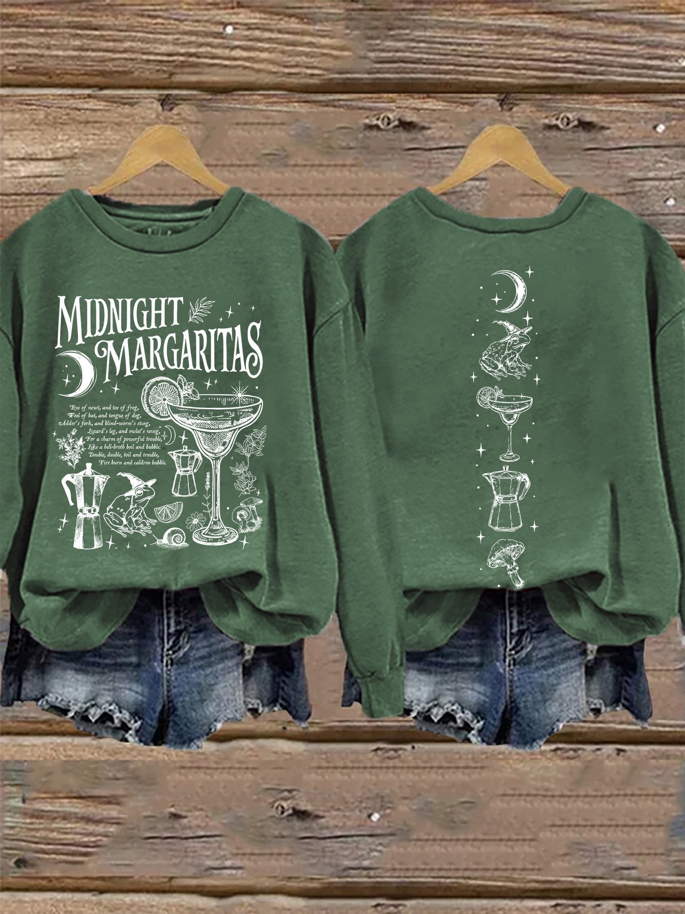 Women's Midnight Margaritas Print Casual Sweatshirt