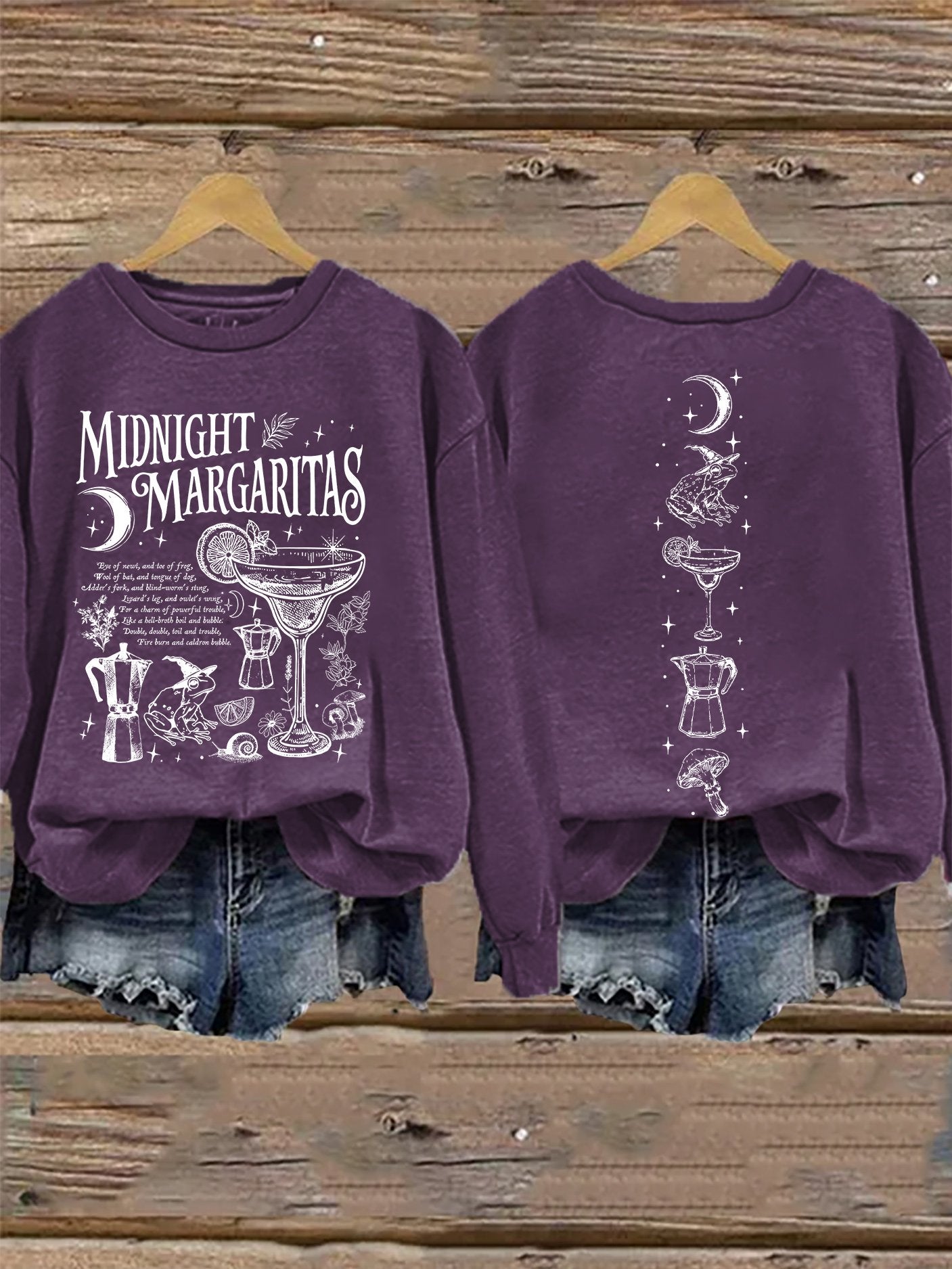 Women's Midnight Margaritas Print Casual Sweatshirt