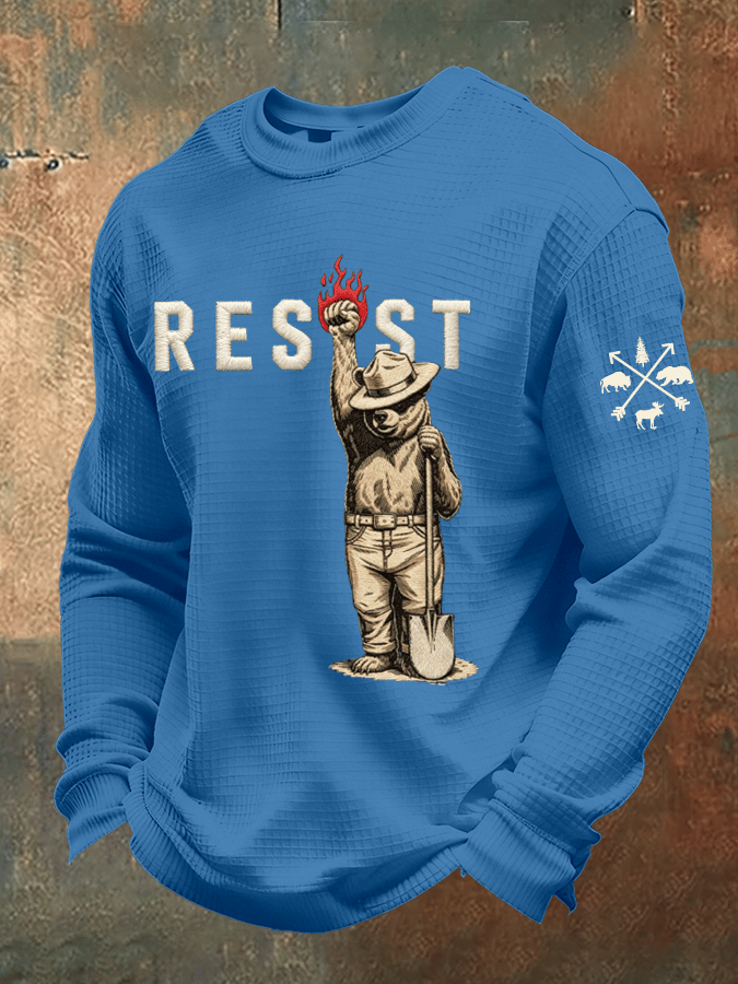 Men's Protect Our National Parks Print Long-Sleeved T-Shirt
