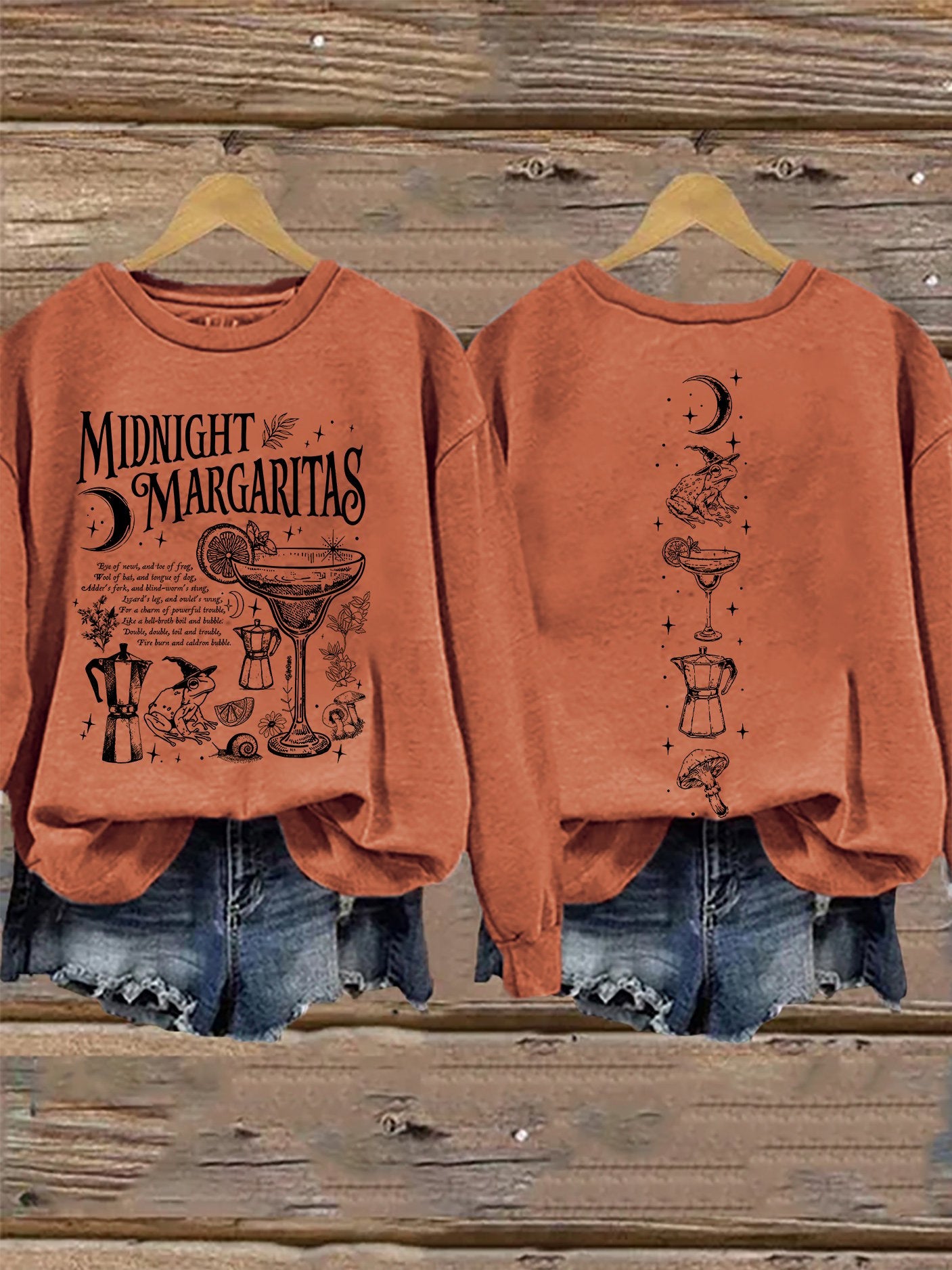 Women's Midnight Margaritas Print Casual Sweatshirt