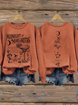 Women's Midnight Margaritas Print Casual Sweatshirt