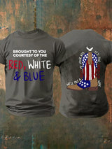 Men's  RED, WHITE & BLUE  Print T-Shirt