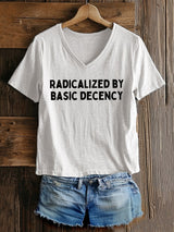 🔥Buy 3 Get 15% Off🔥Women's Casual Social Democracy Printed T-shirt