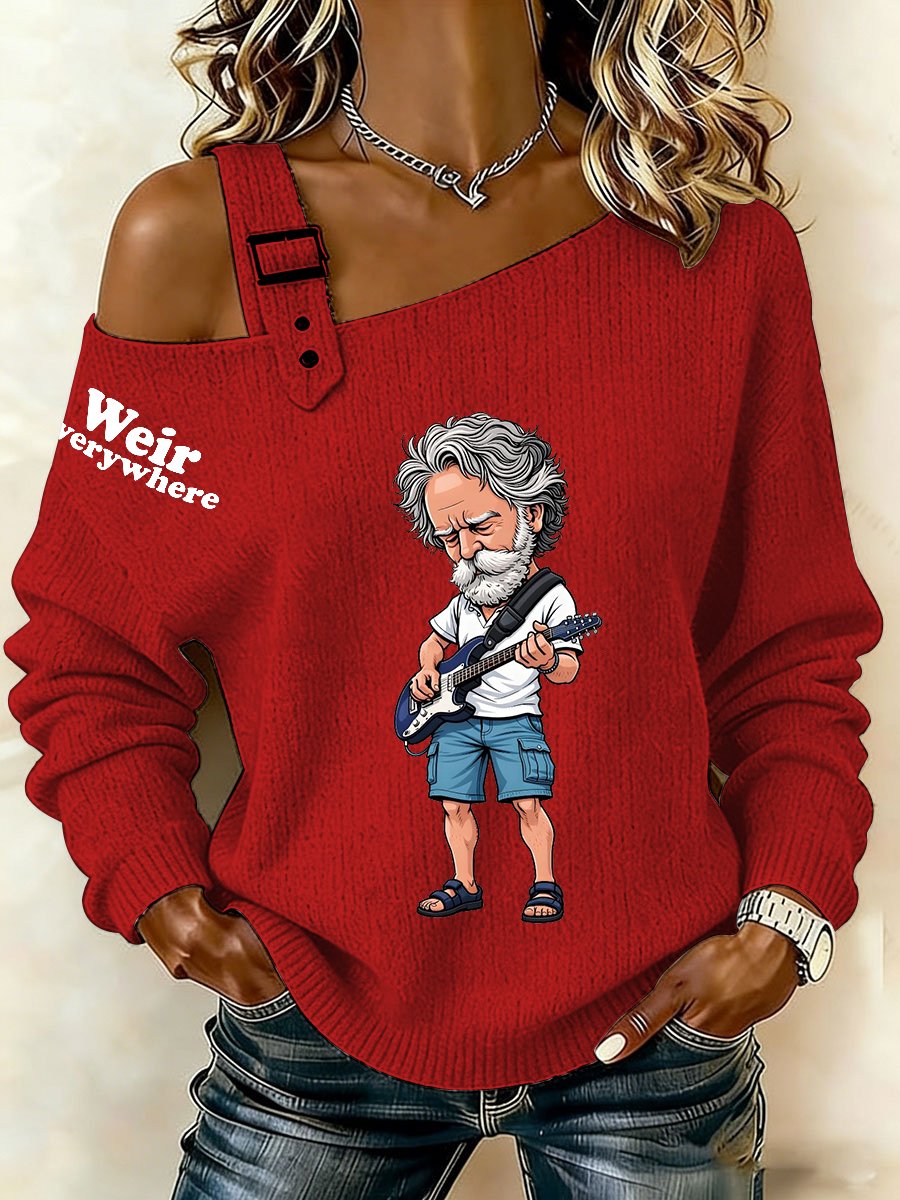 🔥Buy 3 Get 15% Off Women's  RIP Bob Weir Weir Everywhere Print Sweatshirt