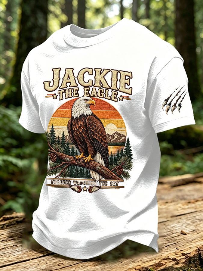 Men's Fly Free Jackie Print Round Neck T-shirt