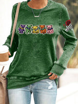 🔥Buy 3 Get 15% Off Women's Vintage Rock Tribute Print Casual Sweatshirt