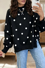 🤲LAST DAY SAVE 49% ⏰Chic Sunshine Yellow & Blue Polka Dot Sweatshirt