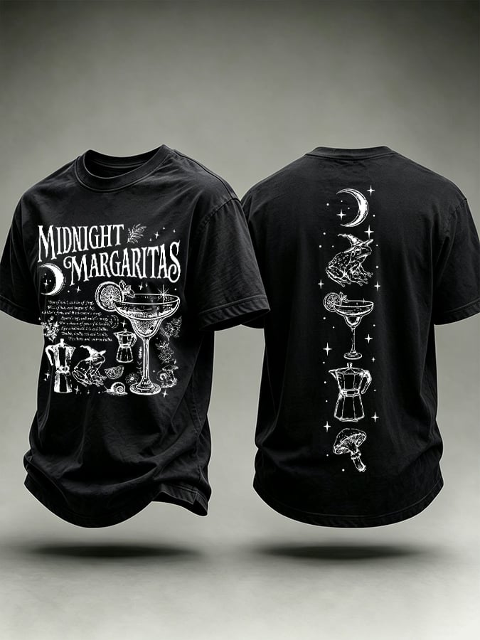 Men's Midnight Margaritas Print Casual T-shirt