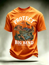 Men's Protect Big Bend National Park, Scenic Desert Landscape T-Shirt