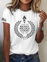 Women's trendy graphic print casual T-shirt