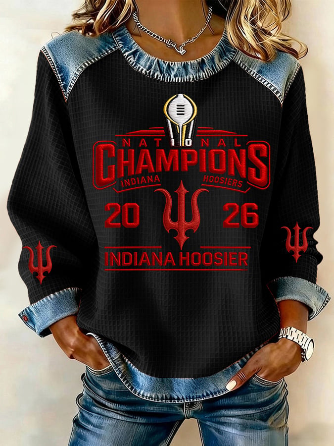 Women's Rugby Print Sweatshirt