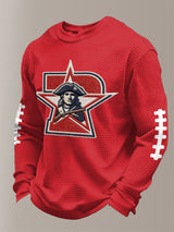 Men's Football Print Waffle T-Shirt