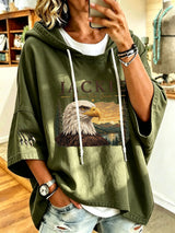Women's Jackie Forever Our Queen Print Hooded Sweatshirt