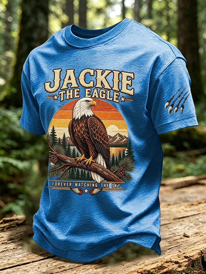 Men's Fly Free Jackie Print Round Neck T-shirt