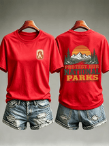 Women's  Protect Our National Parks Shirt, Mountain Camping T-Shirt