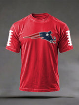 Men's Football Print Casual Short-Sleeved T-Shirt