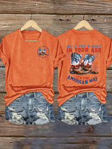 Women's V-neck We’ll put a boot in your ass it’s the American Way T-Shirt