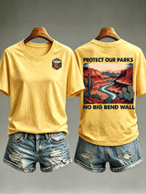 Women's  Protect Our National Parks,No Big Bend Wall T-Shirt