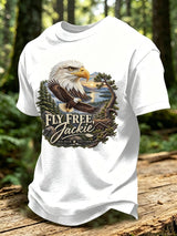 Men's Fly Free Jackie Print Round Neck T-shirt